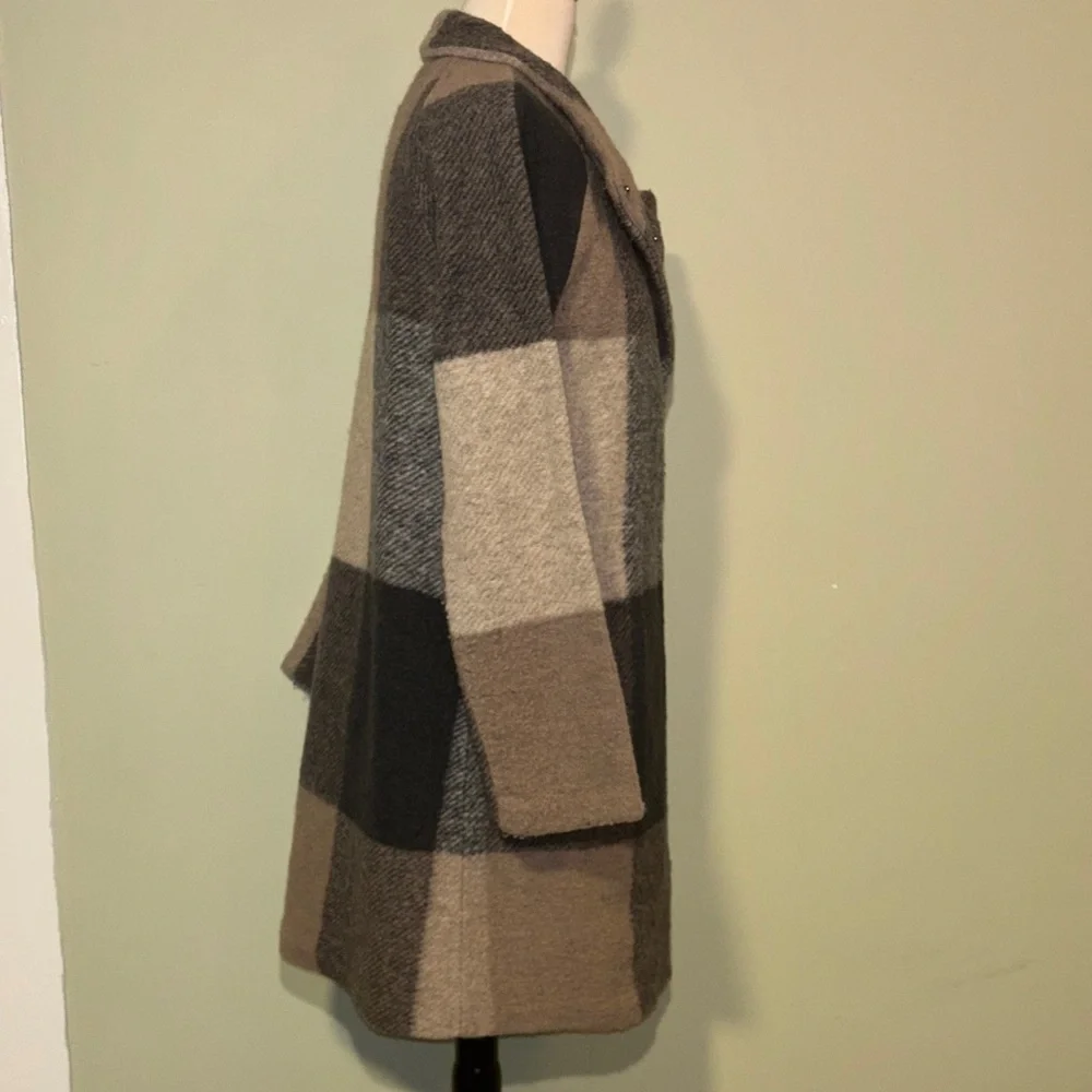 MERCER & MADISON Chic Plaid Wool Blend Jacket in Women’s size small - Picture 6 of 11